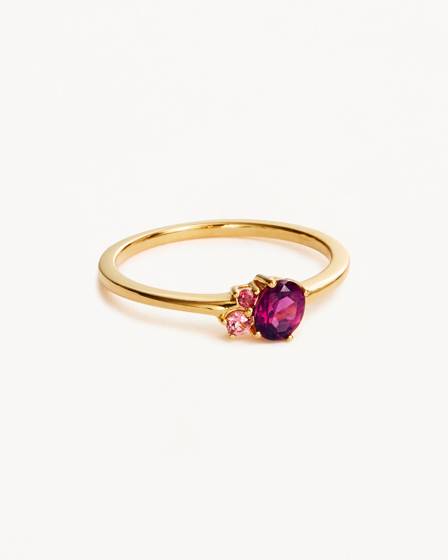18K Gold Vermeil Kindred Birthstone Ring for July - Elegant Personalized Jewelry Gift for Her, Perfect for Birthdays, Anniversaries & Special Occasions