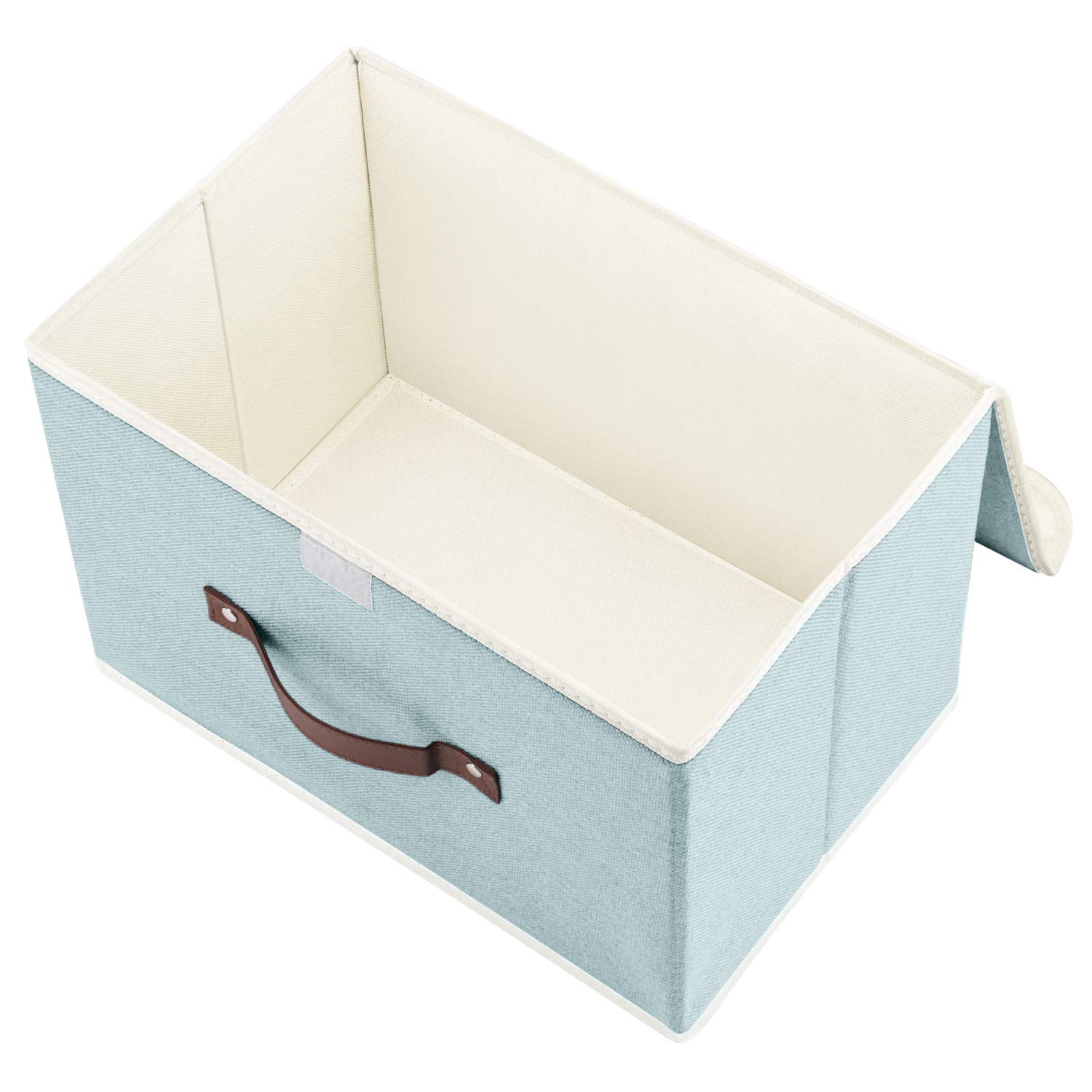 Foldable Fabric Storage Boxes 5-Pack - Closet & Office Organizers for Clothes & Toys | Aqua Spring