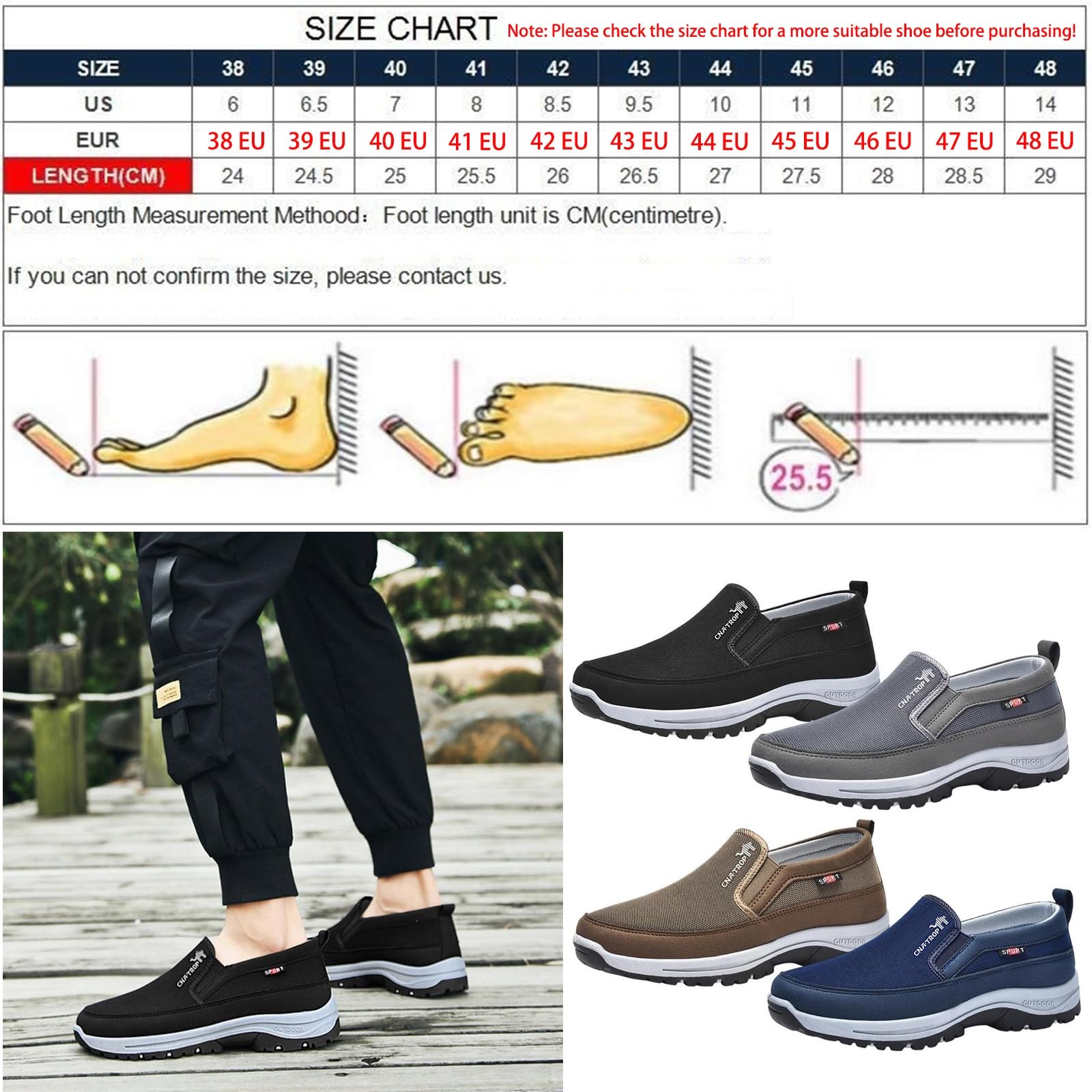 **LOVEWLVNCL Breathable Orthopedic Travel Plimsolls for Men - Lightweight Non-Slip Comfortable Casual Walking Boat Shoes (Dark Blue, Size 41 EU) - Perfect for Travel, Work & Everyday Wear**