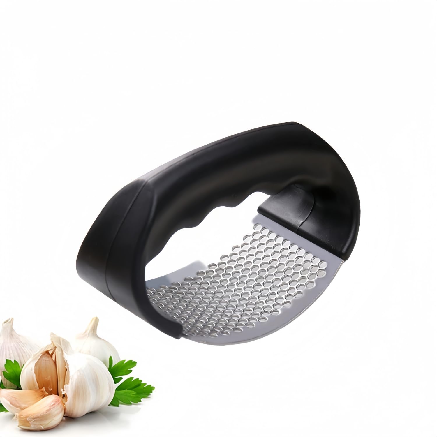 Premium 304 Stainless Steel Garlic Press Rocker - Heavy Duty Garlic Crusher & Mincer for Effortless Peeling - Perfect for Kitchen, Cooking, and Meal Prep