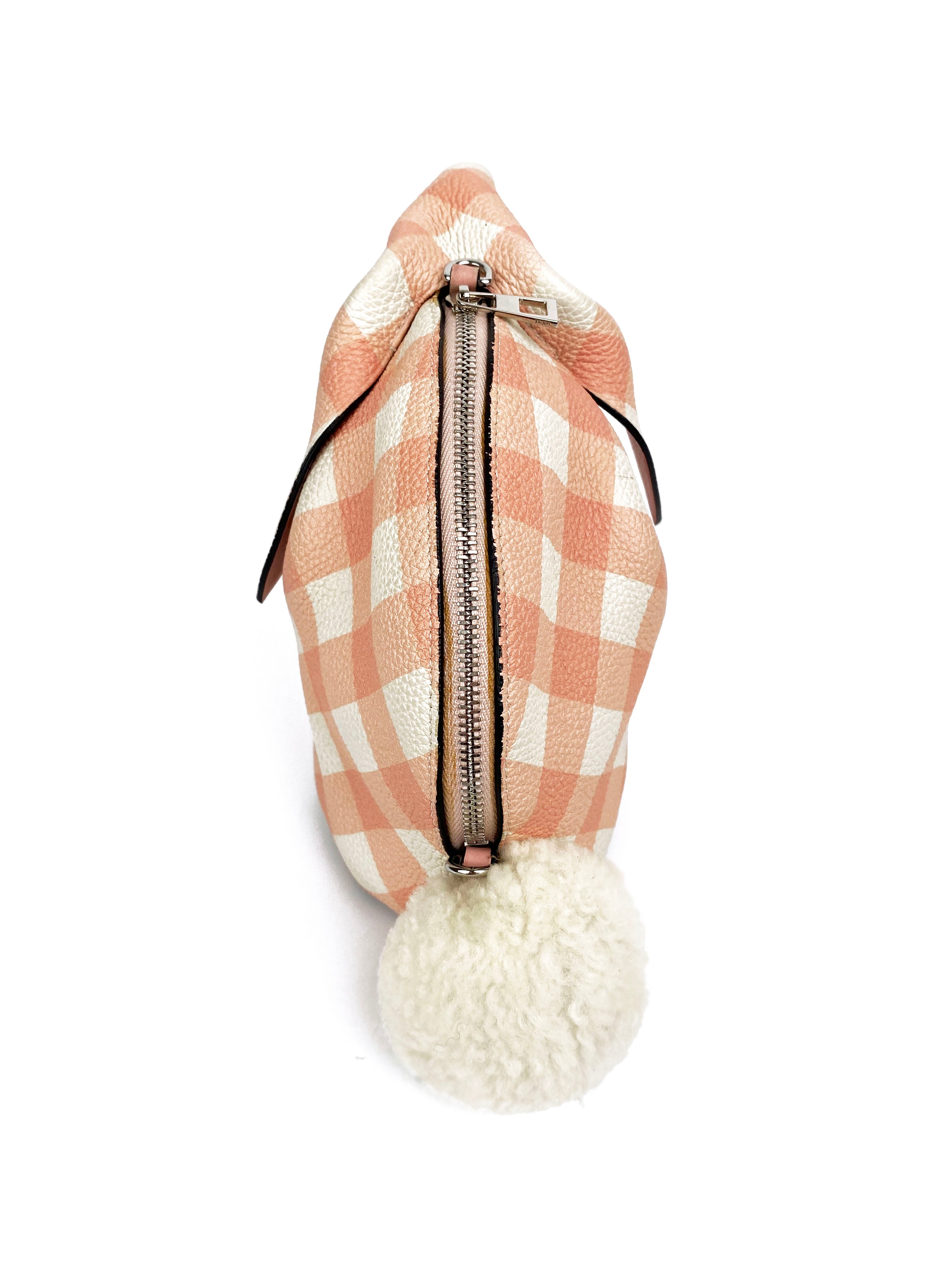 Loewe Pink Gingham Bunny Bag - Stylish Crossbody Purse for Women | Cute Animal Print Handbag for Spring & Summer Outfits, Date Nights & Travel Accessories