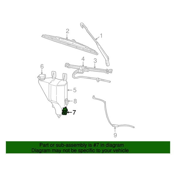 Mopar 05103452AA Windshield Washer Pump - Replacement Part for Jeep, Dodge, Chrysler Vehicles - Perfect for Windshield Cleaning & Maintenance
