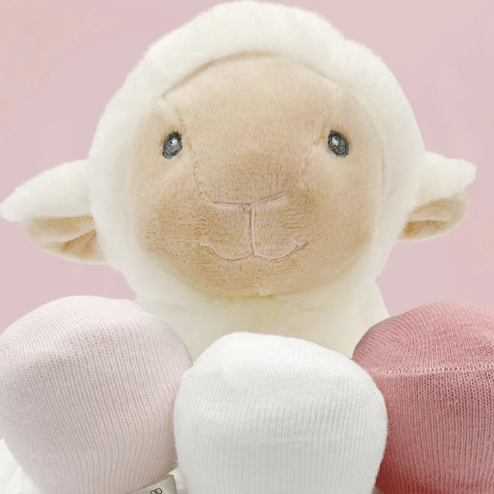 Little Lamb Diaper Cake - Pink Baby Shower Gift, Newborn Essentials, Gender Reveal Decor (LBG1055) | Perfect for Baby Showers, Nursery Decor & First Birthday Parties