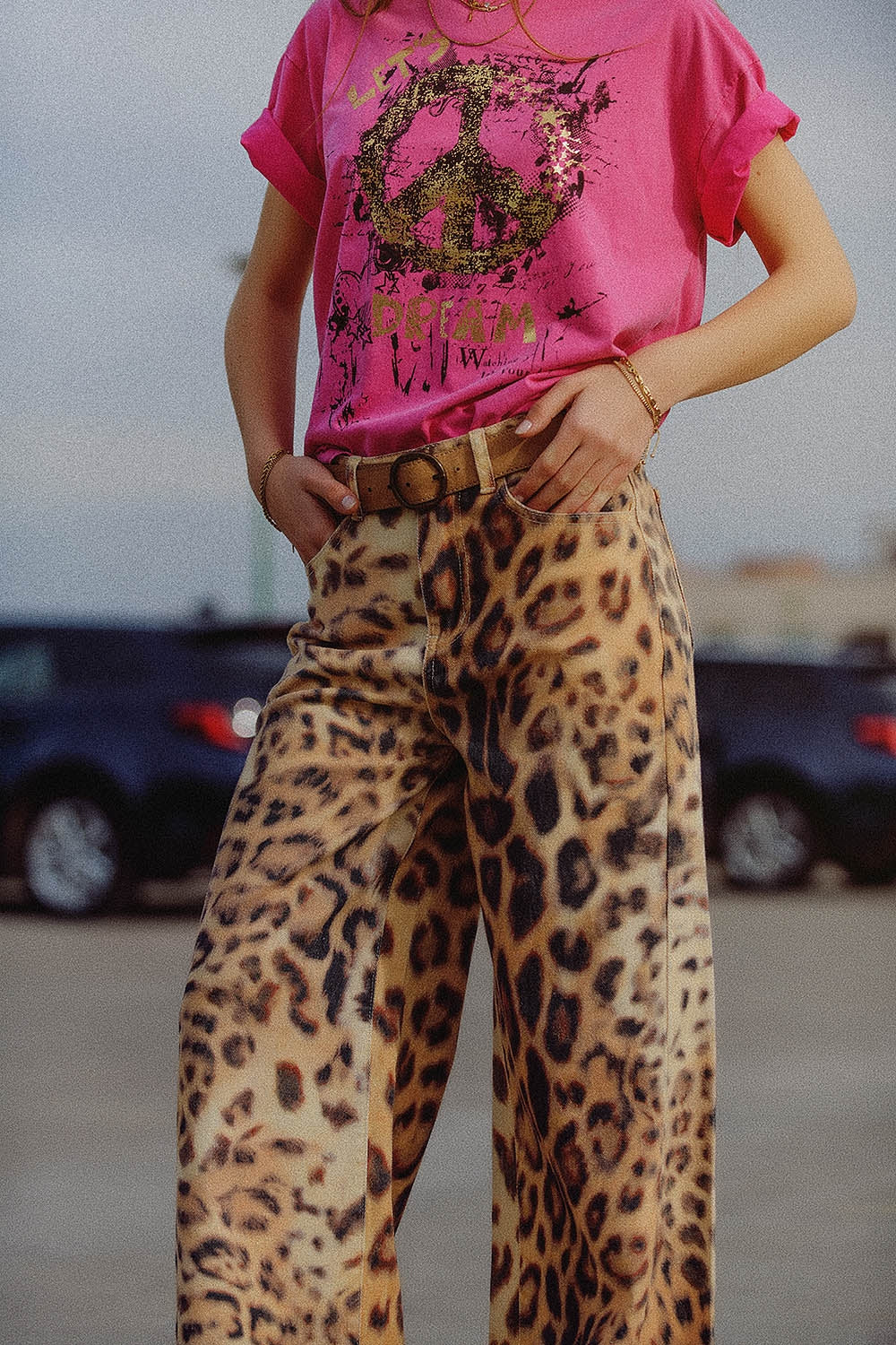 Stylish Tiger Print Wide Leg Pants with Double Side Seams - Perfect for Casual Outings, Boho Fashion, and Lounge Wear