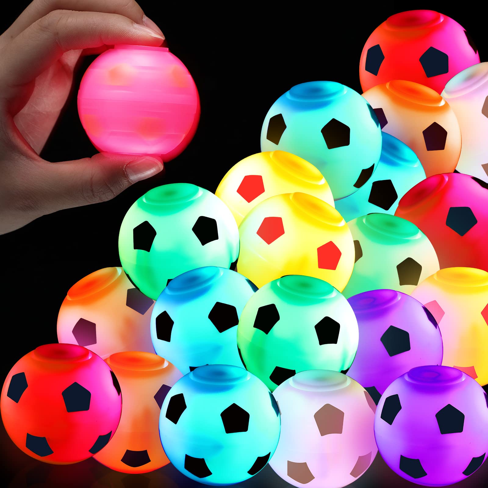 36-Piece LED Light-Up Soccer Party Favors - Glow in the Dark 1.4