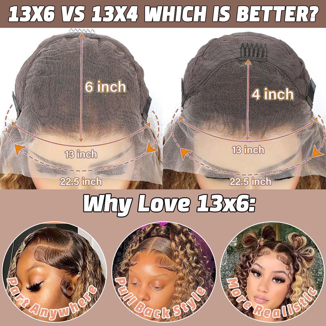 28 Inch 13x6 HD Lace Front Wig Human Hair - 200% Density 4/27 Deep Wave Ombre Honey Blonde Pre-Plucked Glueless Wig for Women | Natural Look, Daily Wear & Special Occasions