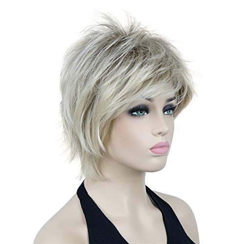 Stylish Short Layered Shaggy Synthetic Wig with Bangs for Women - Perfect for Cosplay, Halloween & Daily Fashion Looks
