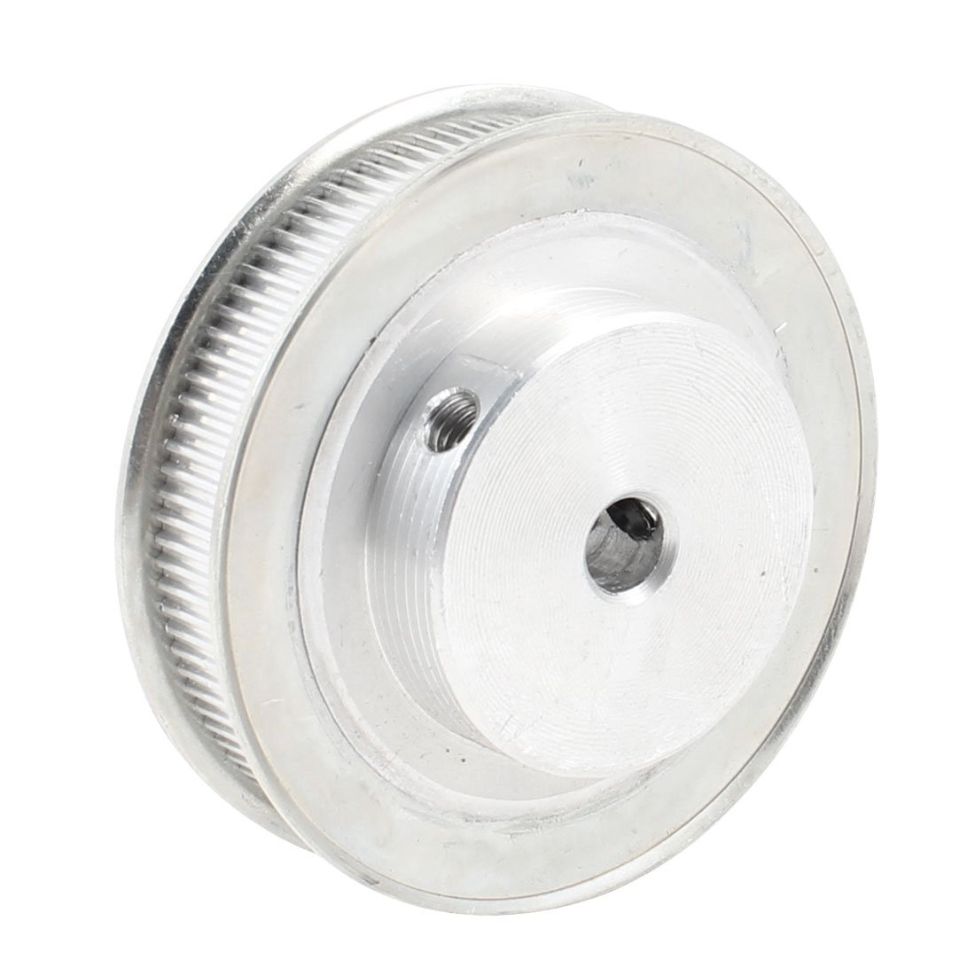 uxcell Silver Tone Aluminum Alloy 100 Teeth 8mm Pilot Bore Screwed Timing Pulley - High Precision Gear for CNC Machines, 3D Printers & Industrial Automation