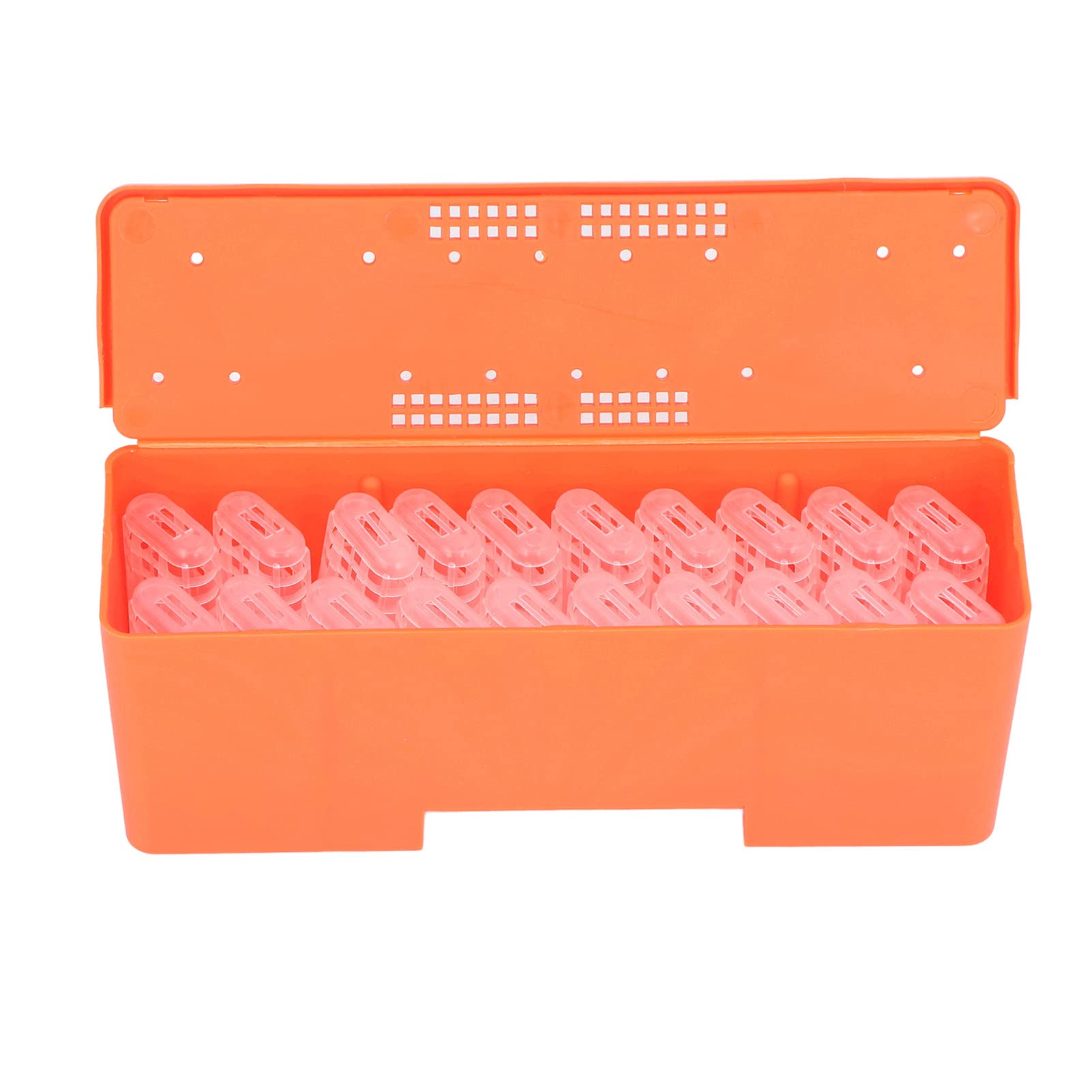 20Pcs Queen Bee Rearing Cage - Transparent Beekeeping Tool for Queen Bee Transport & Breeding | Lightweight & Easy Installation | Perfect for Beekeepers & Apiary Management