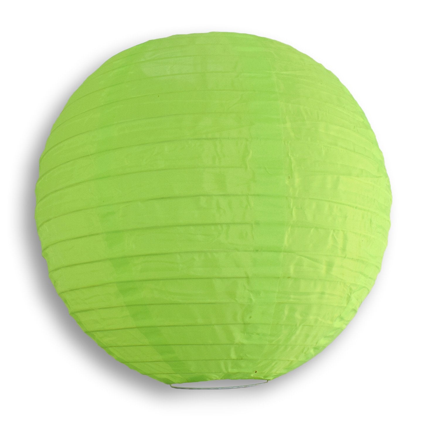 30 Pack Neon Green Jumbo Shimmering Nylon Lanterns - Durable Even Ribbing Design for Outdoor Hanging Decorations - Perfect for Garden Parties, Weddings & Patio Lighting