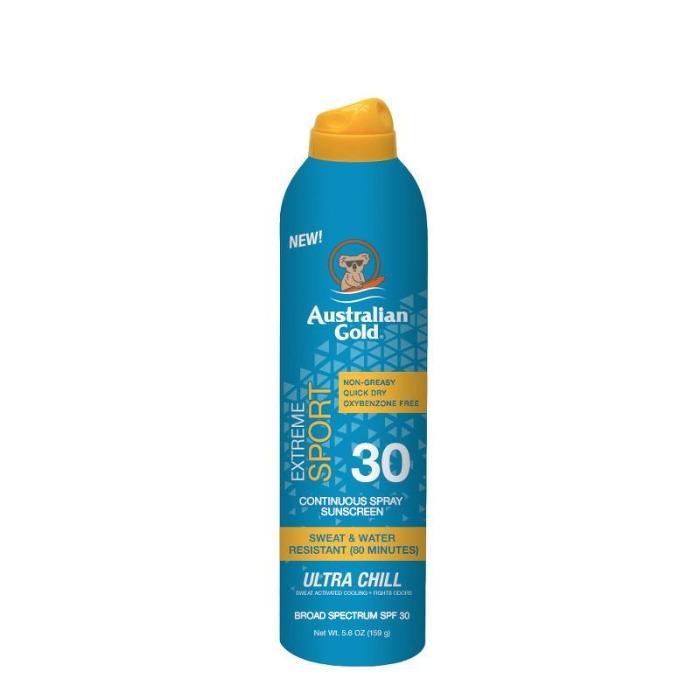 Australian Gold Continuous Sport Spray SPF 50 - Waterproof Sunscreen Lotion for Active Outdoor Sports & Beach Activities - Broad Spectrum UVA/UVB Protection - Sweat & Water Resistant for Swimming, Running, Hiking