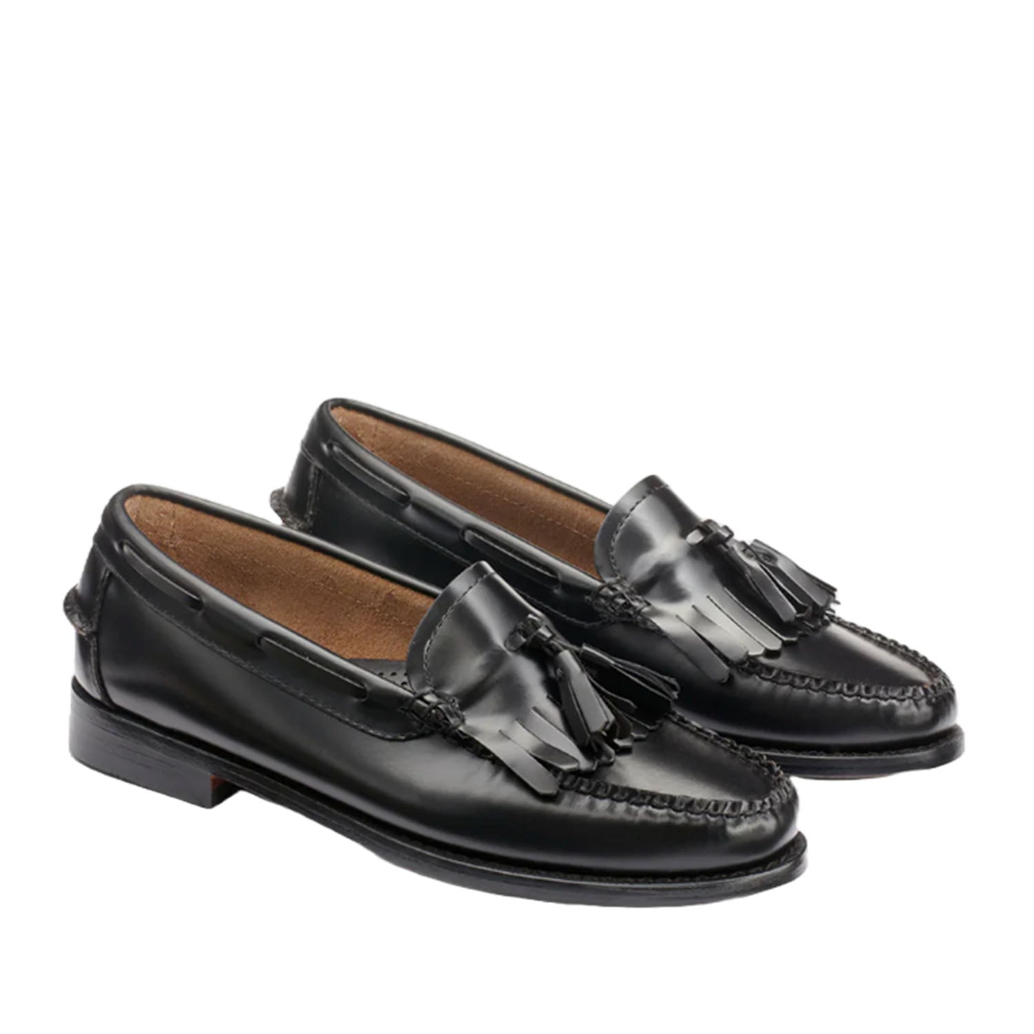 G.H. Bass Women's Esther Kiltie Weejun Loafers in Black - Classic Slip-On Shoes for Work, Office & Casual Outfits