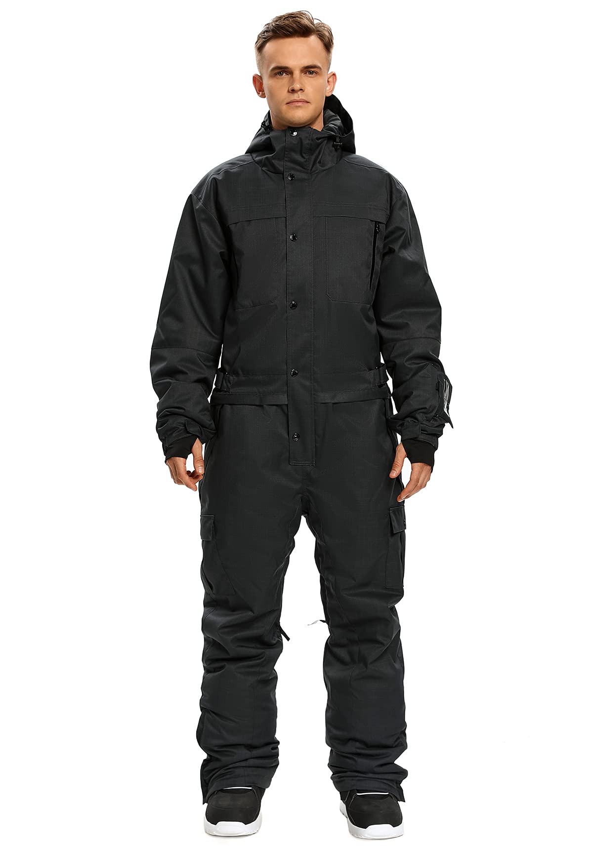 Men's Waterproof One Piece Ski Suit - Colorful Winter Snowboard Jumpsuit for Snow Sports & Outdoor Activities | Perfect for Skiing, Snowboarding & Cold Weather Adventures