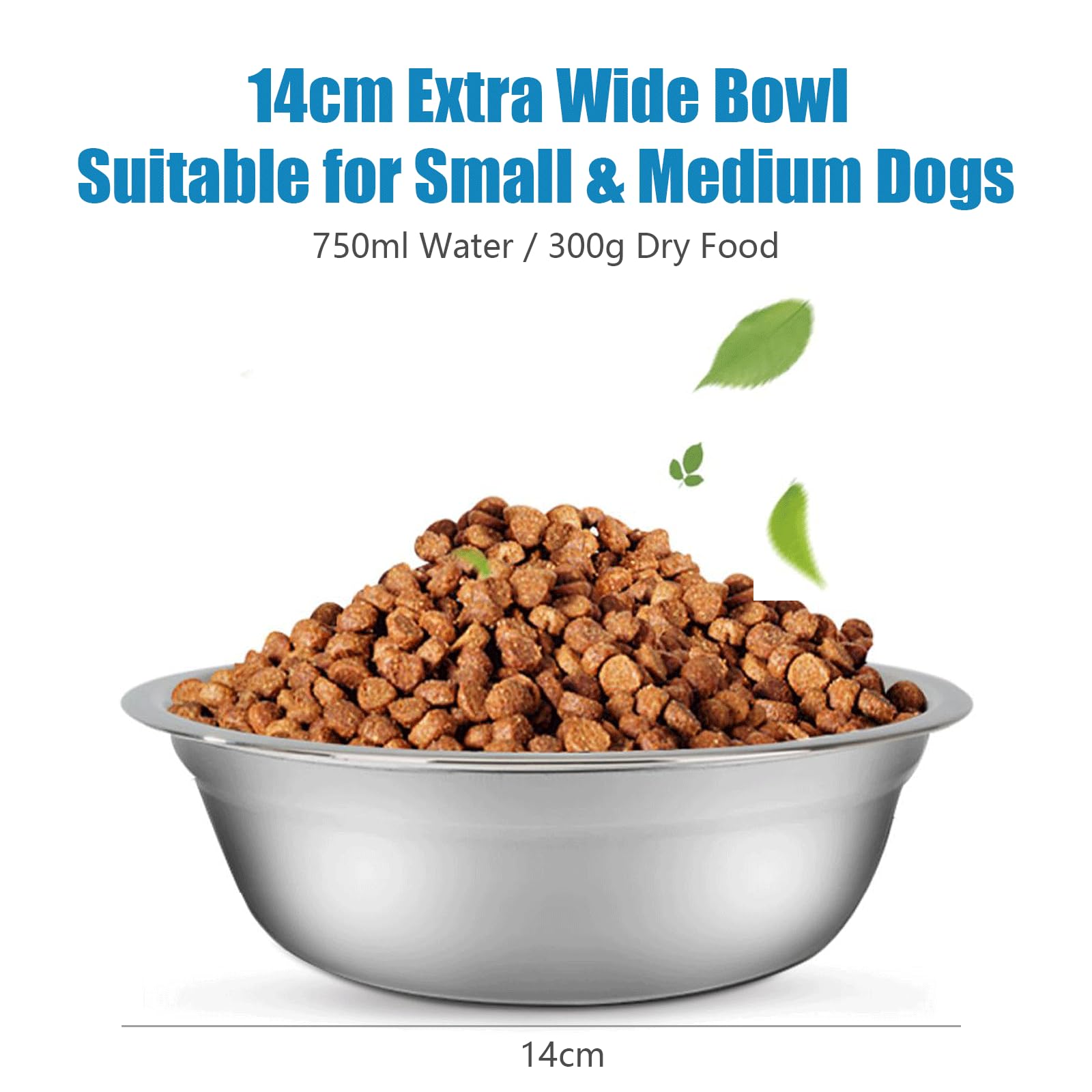 Stainless Steel Dog Bowls for Small & Medium Dogs & Cats - Removable Anti-Slip Double Pet Food & Water Bowls | Perfect for Home, Travel & Outdoor Use