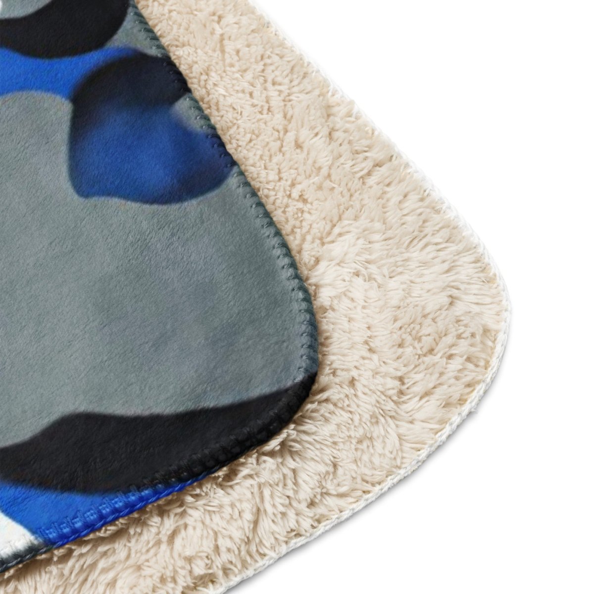 Sobervation Blue Camo Sherpa Blanket - Soft & Cozy Recovery Blanket for Addiction Healing, Anxiety Relief & Comfort - Perfect for AA Meetings, Sober Living & Therapy Sessions
