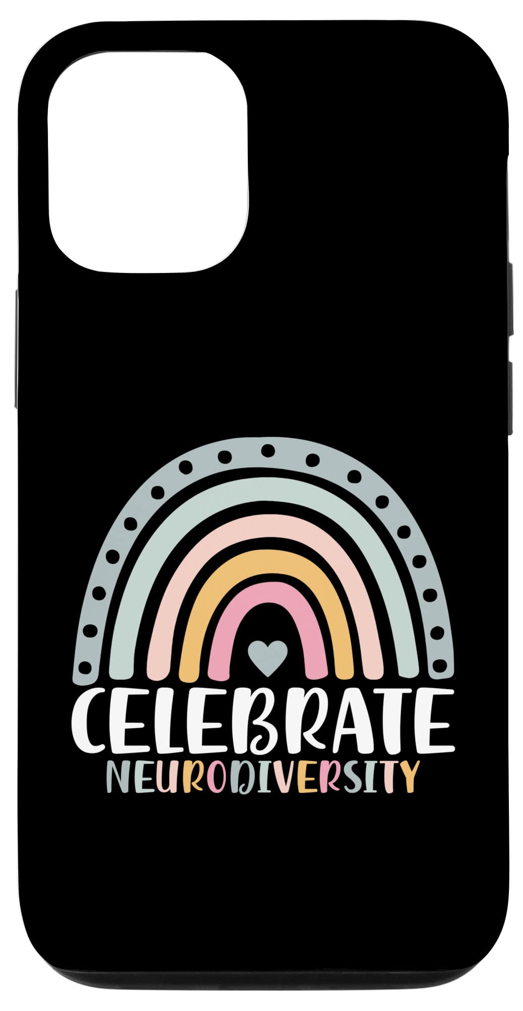 iPhone 12/12 Pro Neurodiversity Mental Health Autism Awareness Phone Case - Protective Cover for Autism Acceptance, ADHD Support & Mental Wellness - Perfect for Everyday Use, School & Workplace