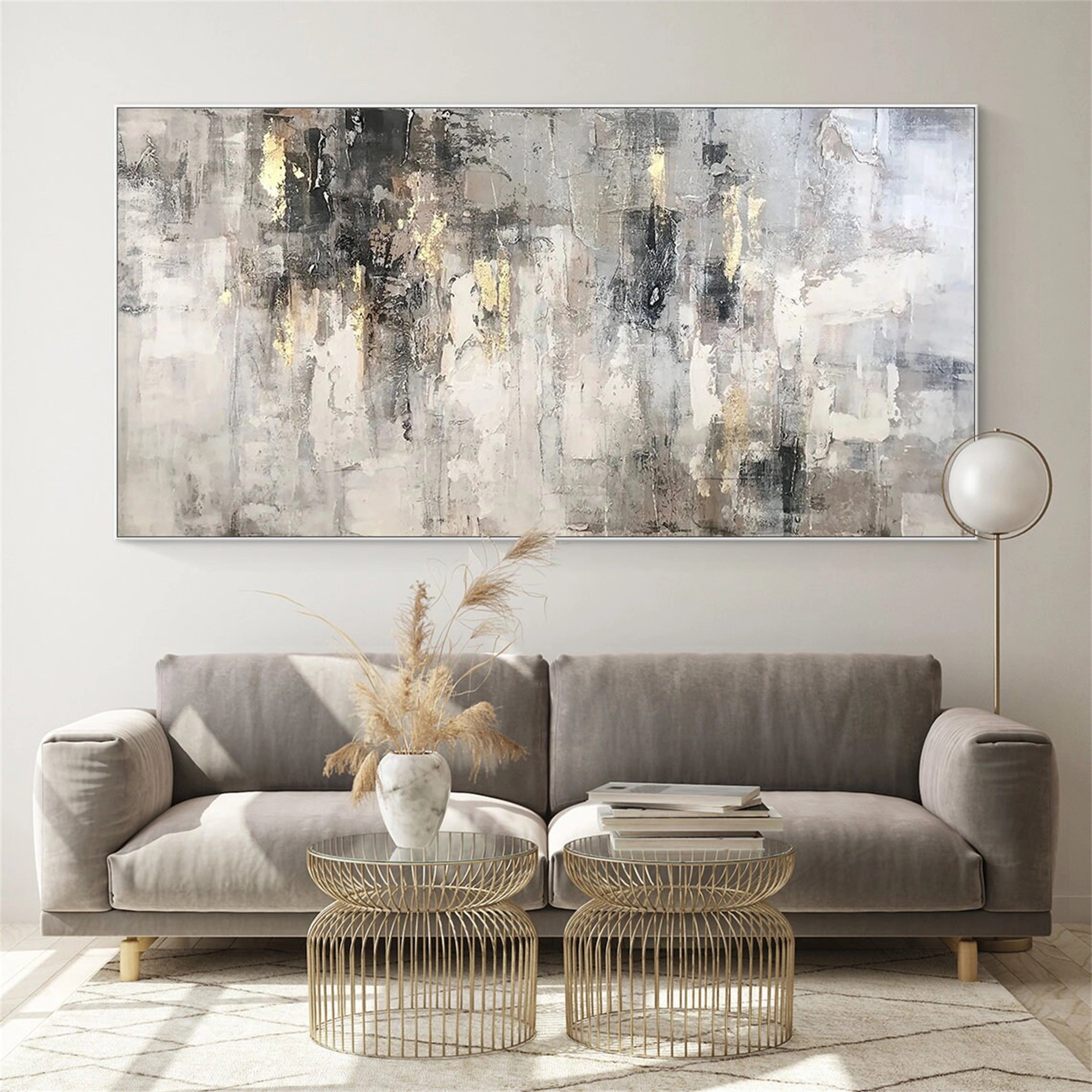 Abstract Painting #AB 092 - Modern Wall Art for Home & Office Decor | Handmade Canvas Artwork for Living Room, Bedroom & Office Spaces