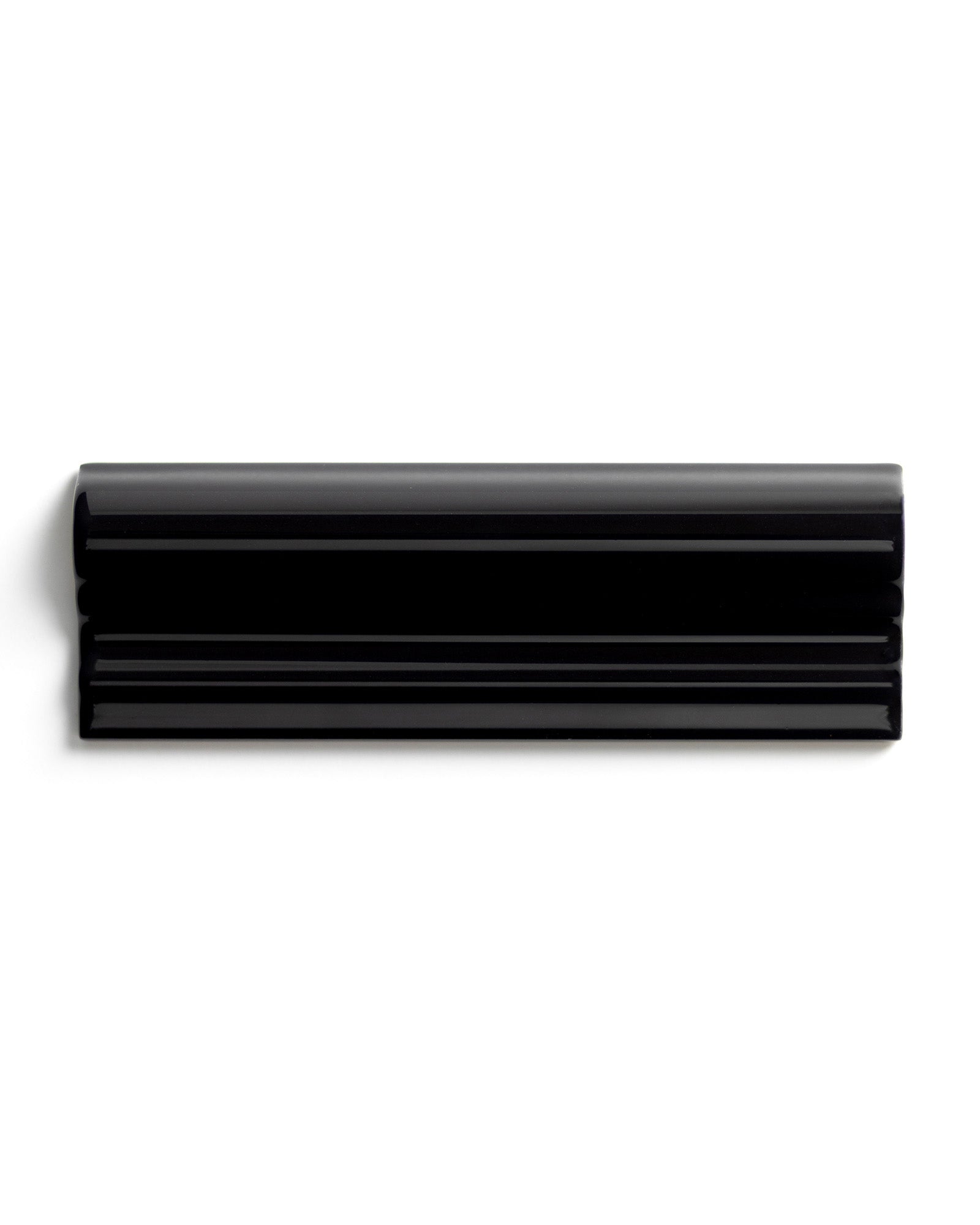 Kakel Victoria Bröstlist 5 x 15 cm Black Glossy - Perfect for Kitchen Backsplash & Bathroom Tile Edging