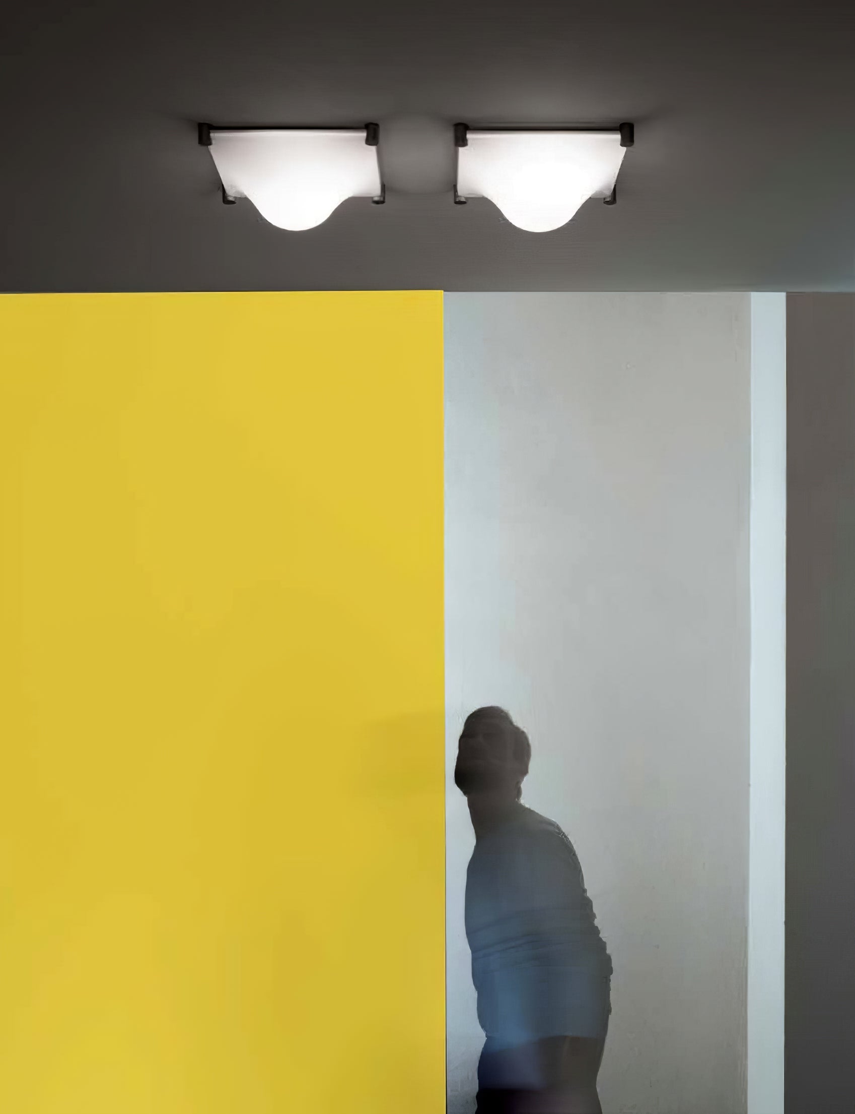 Modern Bolla Ceiling Light Fixture - Dimmable LED Flush Mount Lighting for Bedroom, Living Room & Kitchen - Energy Efficient Home Decor (Black/White)