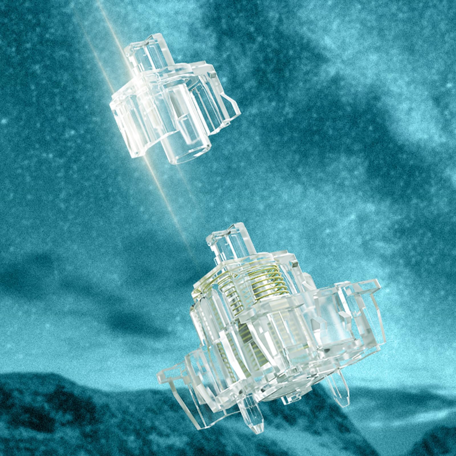 Gateron Magnetic Jade Max Keyboard Switches - 90PCS Fully Transparent Linear Switches with Gold-Plated Spring, Factory Pre-Lubed, Adjustable Pre-Travel for Custom Mechanical Gaming Keyboards | Perfect for Esports, Typing & Office Work