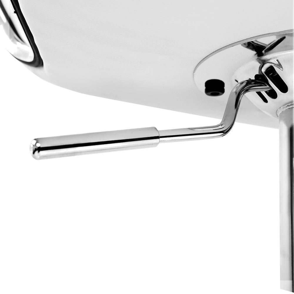 2-Pack Adjustable Height Bar Stools with Gas Lift Mechanism & Premium Leather Seat - White - Perfect for Kitchen Islands, Breakfast Bars & Home Bars