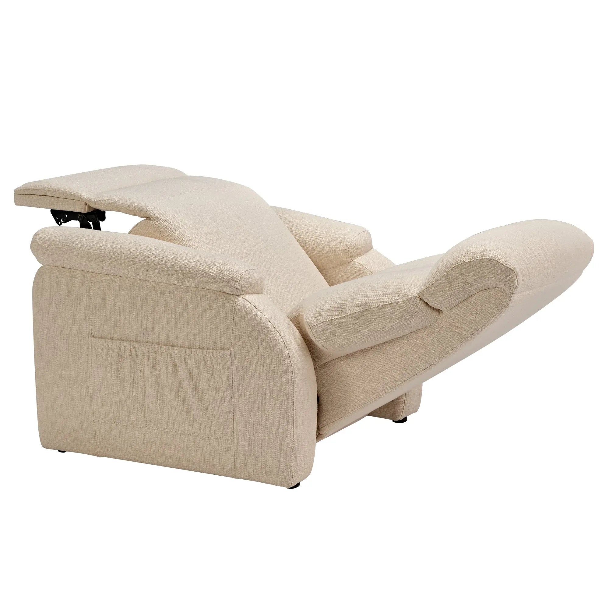 Henry Armrest Power Recliner Chair - Super Zero Gravity Massage Recliner for Living Room, Home Theater & Office - Ergonomic Leather Lounge Chair with USB Charging & Cup Holders