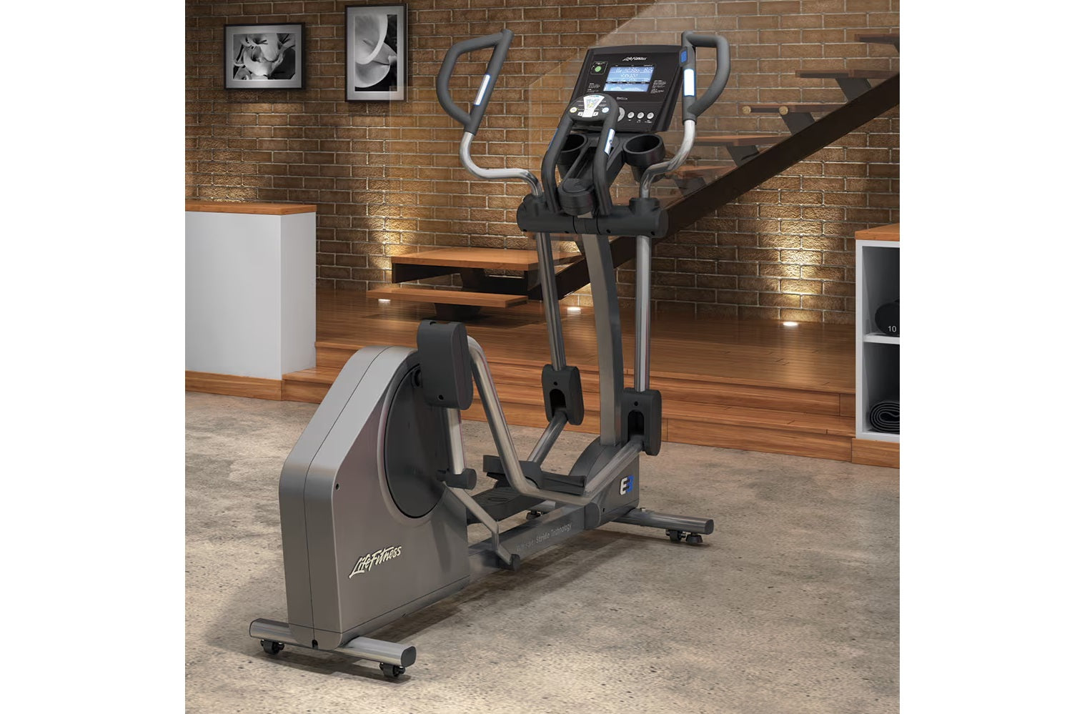 Life Fitness E3 Elliptical Cross Trainer - Low Impact Cardio Machine for Home Gym | Perfect for Weight Loss, Full Body Workout & Joint-Friendly Exercise