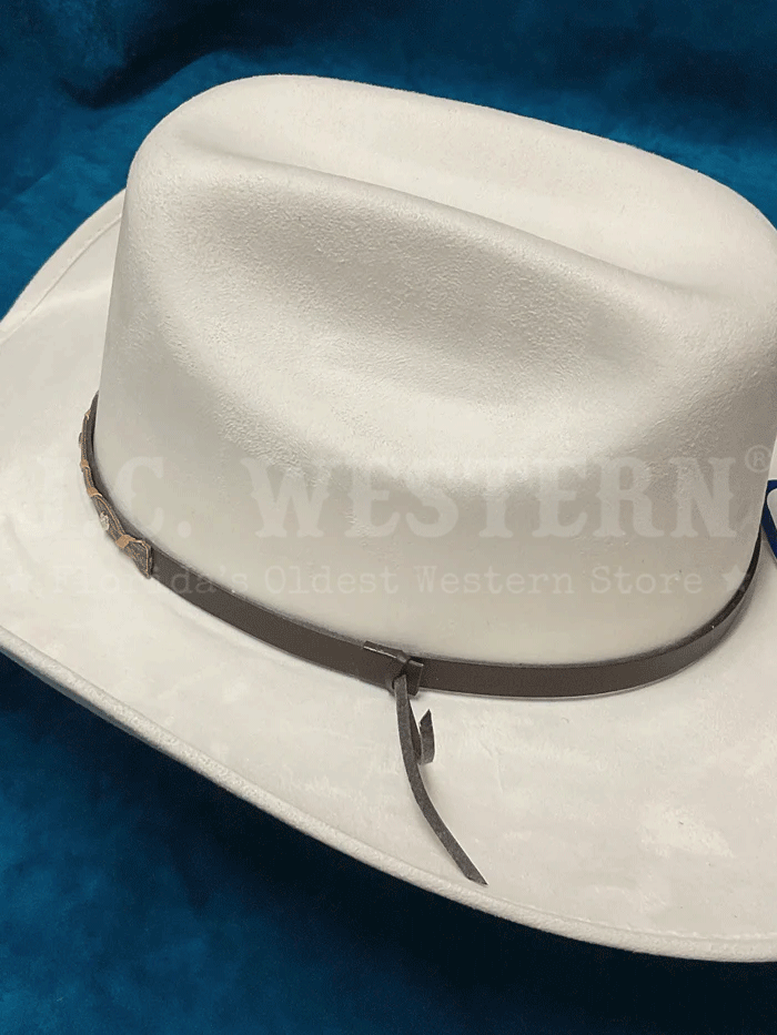 Bullhide CATTLE TOWN 0683W Faux Felt Western Cowboy Hat for Men - White - Perfect for Rodeo, Country Music Festivals & Western Style Outfits