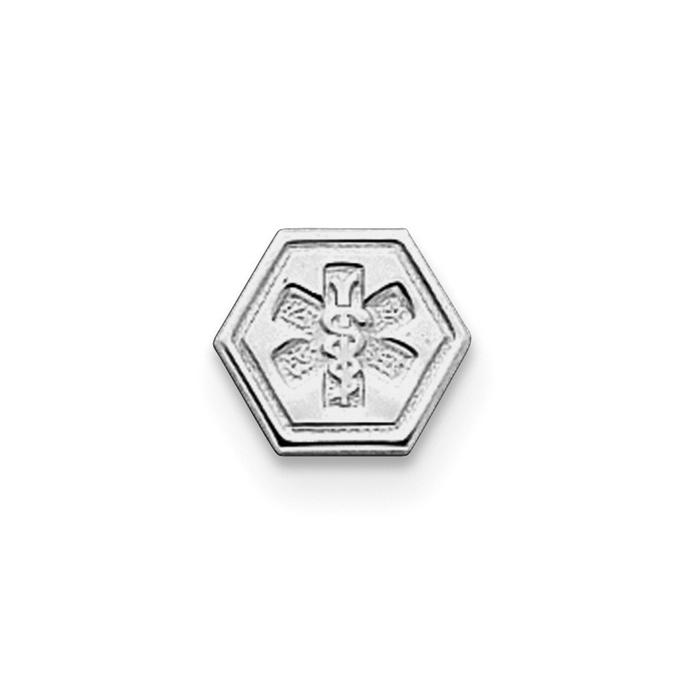 Sterling Silver Medical Charm Pendant - Non-Enameled Attachable Emblem for Jewelry Making, Nurse Gifts & Medical ID Bracelets (Ideal for Healthcare Workers, Graduation Gifts & Personalized Jewelry)