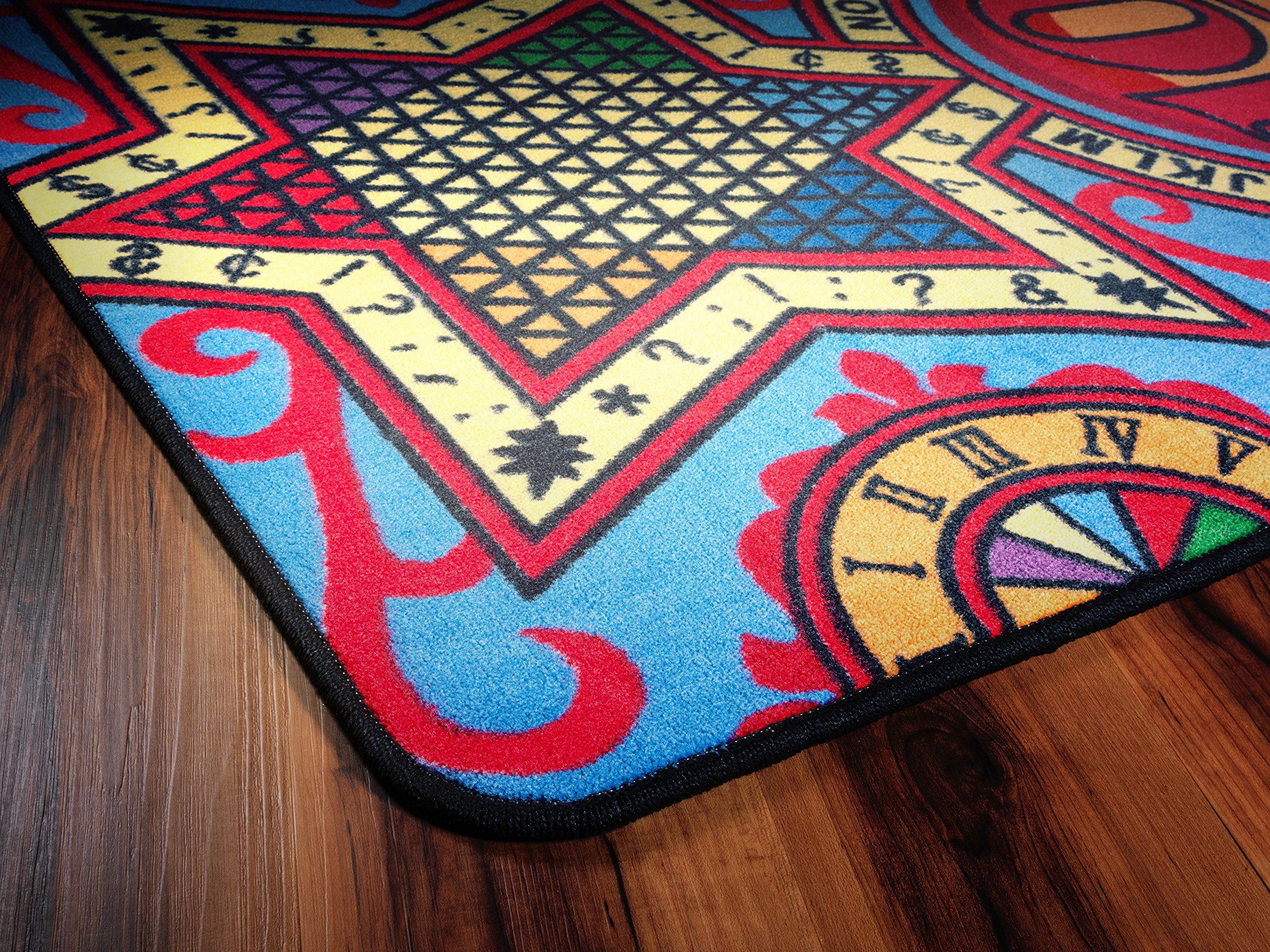 Flagship Carpets Educational Area Rug for Kids - Interactive Learning Carpet with Alphabet, Numbers & Games - 6' x 12' Multicolor Playroom Rug for Classroom, Nursery & Children's Bedroom - Perfect for Early Childhood Education & Playtime Activities