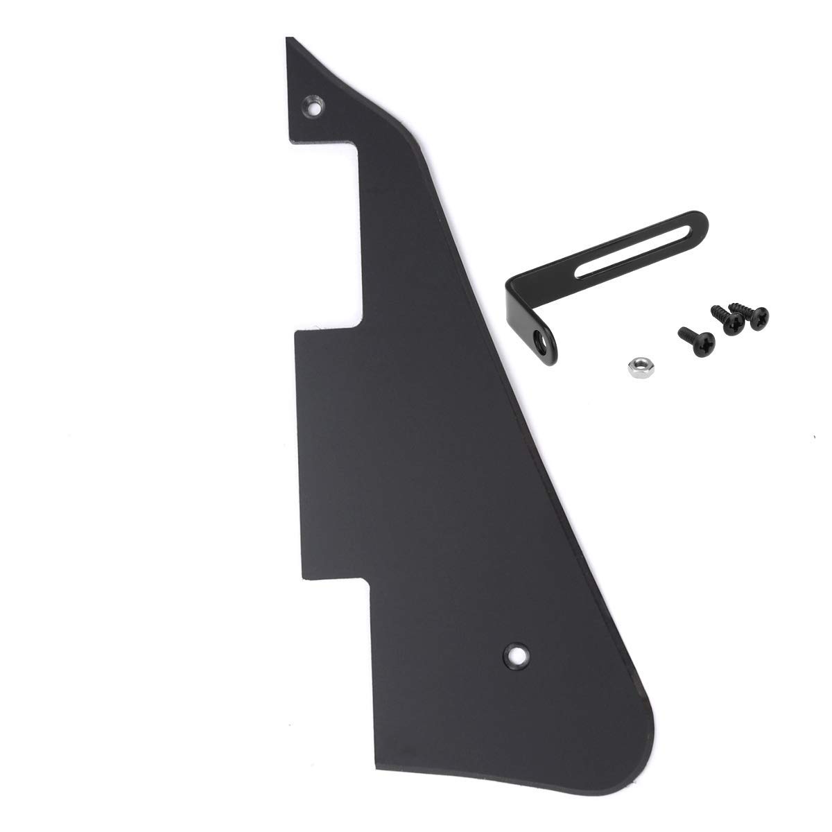 LP Guitar Pickguard with Bracket for Les Paul Electric Guitar - Black 1 Ply Shield for Les Paul Models | Perfect for Stage Performances & Studio Recording