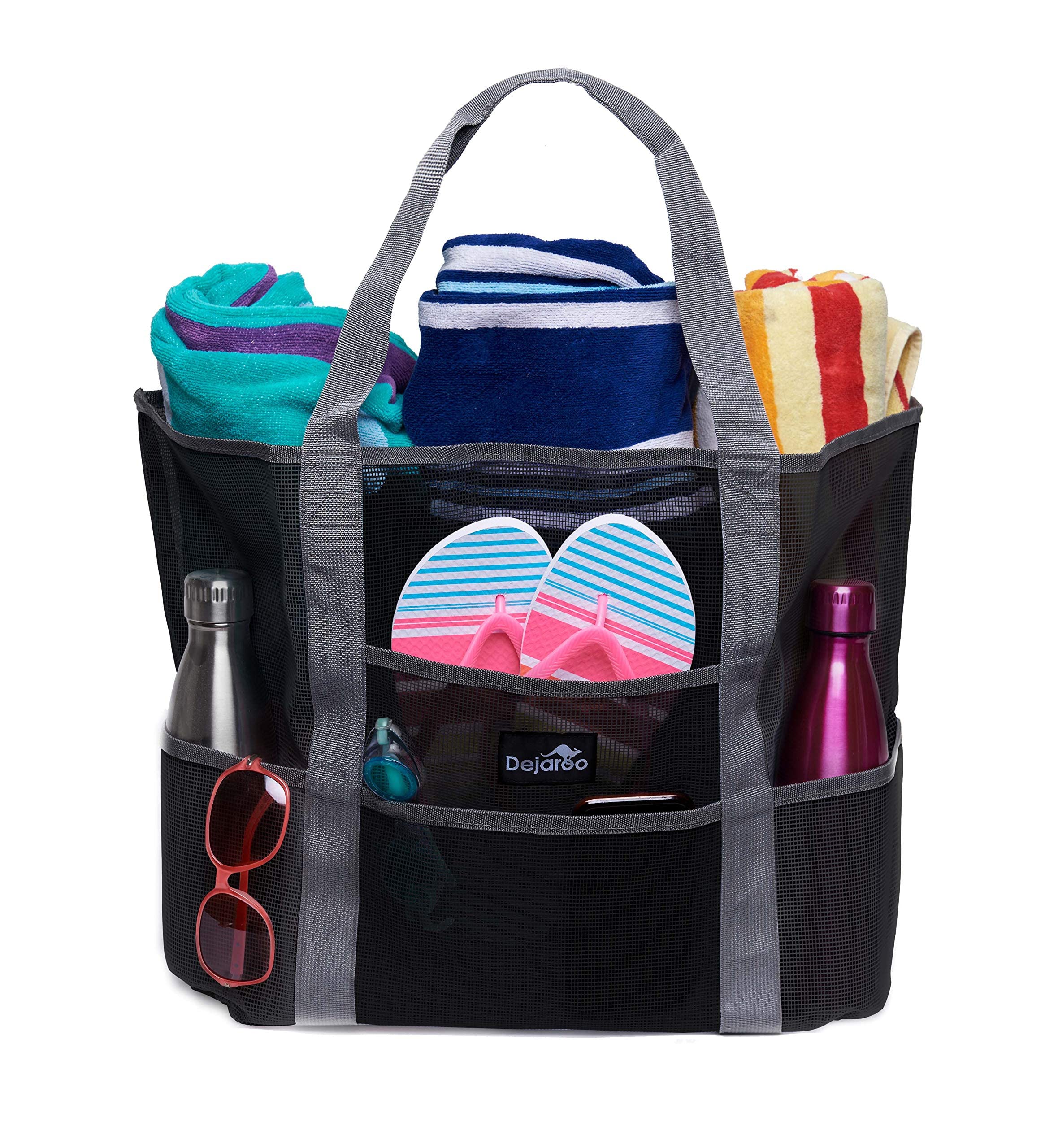 Mesh Sand-Free Beach Bag - Durable Lightweight Storage for Beach Vacations, Pool, Travel & Outdoor Essentials | Water-Resistant & Spacious