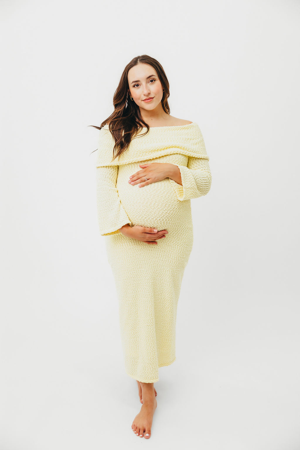 Butter Yellow Nora Knit Maxi Dress - Bump Friendly Maternity Dress for Pregnancy & Nursing | Perfect for Baby Showers, Beach Vacations & Summer Weddings