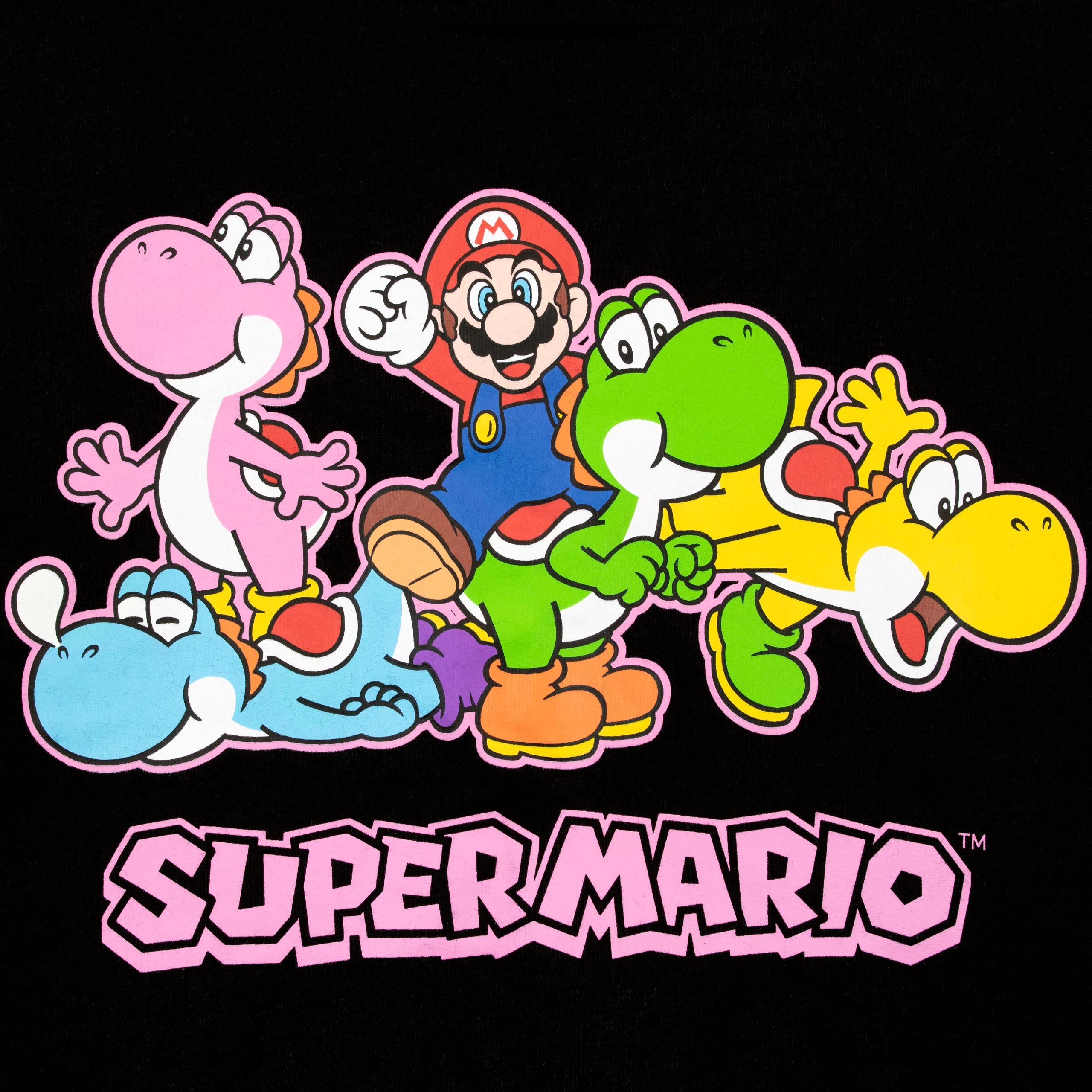 Super Mario Girls Gaming Sweatshirt - Cropped Long Sleeve Sweater for Kids 8-10 Years Old | Black Nintendo Themed Pullover | Perfect for Gaming, Cosplay & Casual Wear