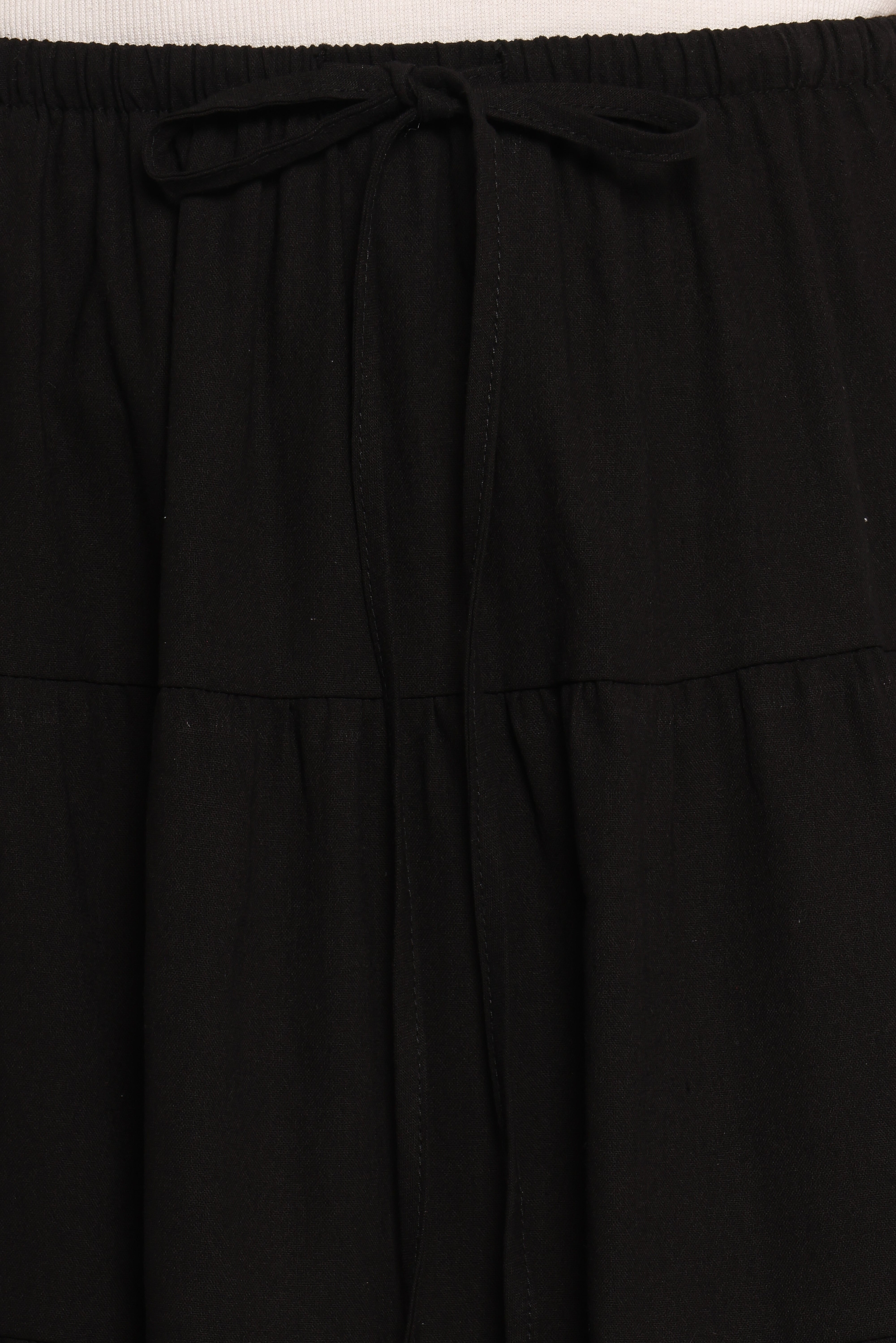Archy Tiered Maxi Skirt for Women - Flowy Long Skirt with High Waist & Side Slits - Perfect for Summer, Beach, and Casual Wear - Black