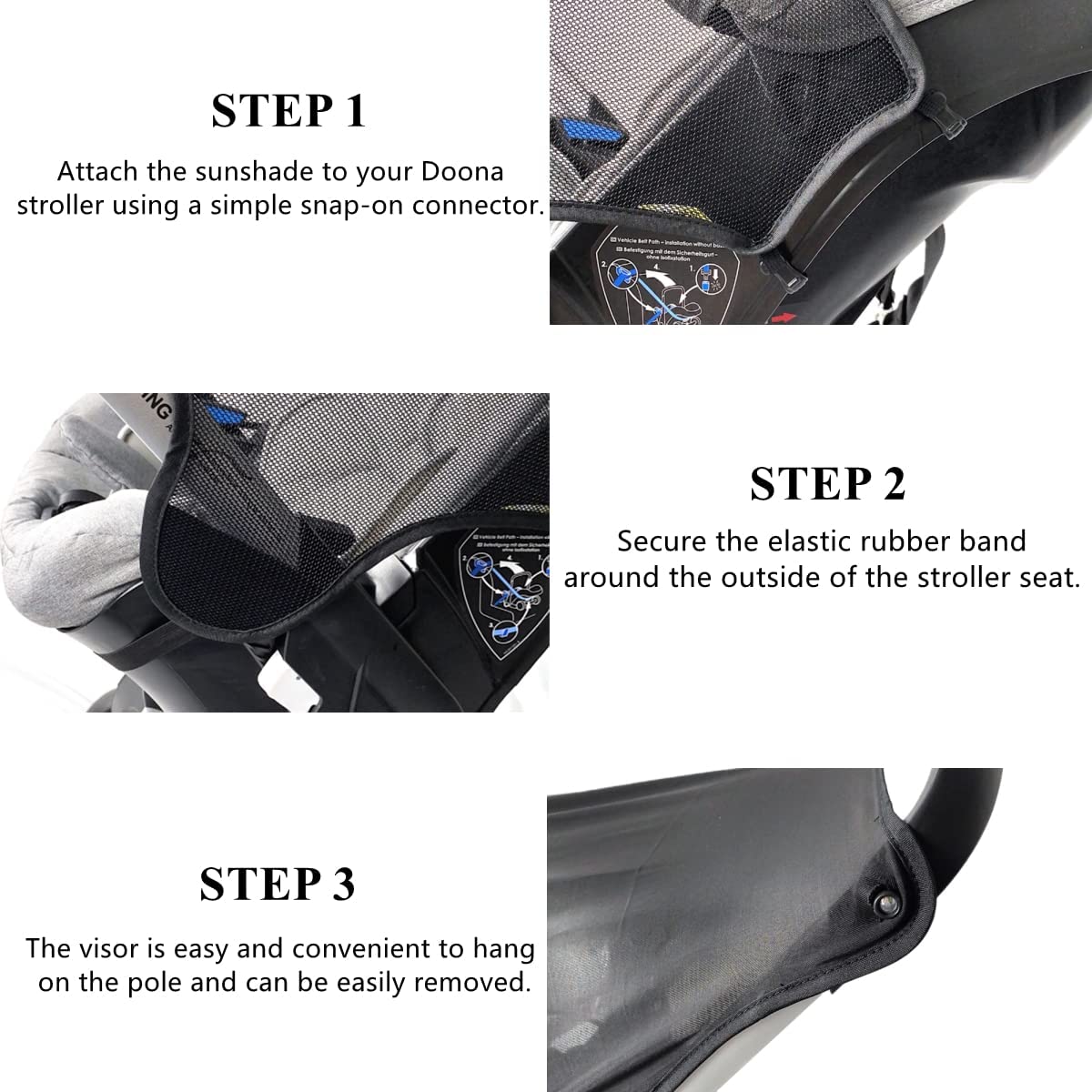 **Doona Stroller Sun Shade Extension - UV Protection Canopy Cover for Baby Car Seat & Stroller, Anti-UV Snooze Shade for Buggy & Carrycot - Perfect for Outdoor Walks, Beach Trips & Travel**