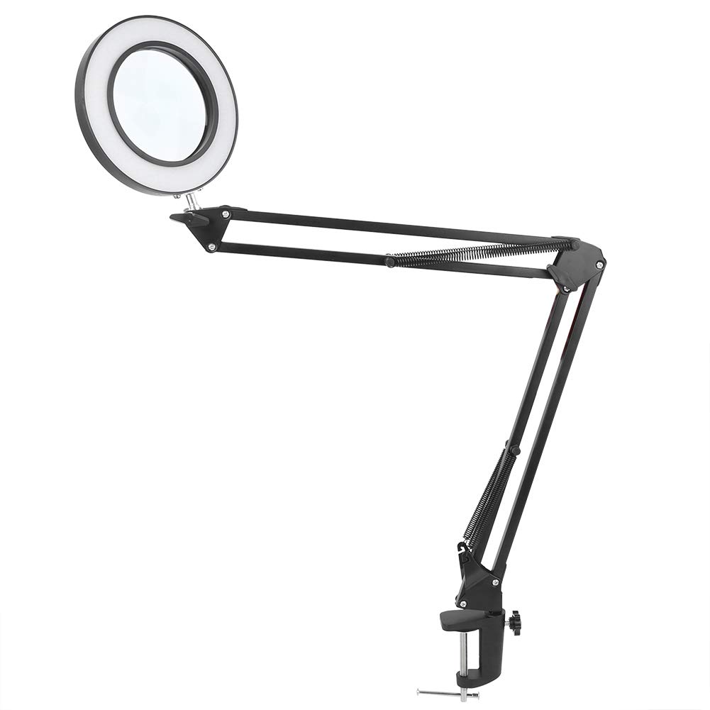 Shanrya Clip Table Lamp with Fill Light - Space-Saving Adjustable Desk Lamp for Reading, Knitting, Beading & Crocheting | Perfect for Crafting, Studying & Nightstand Use