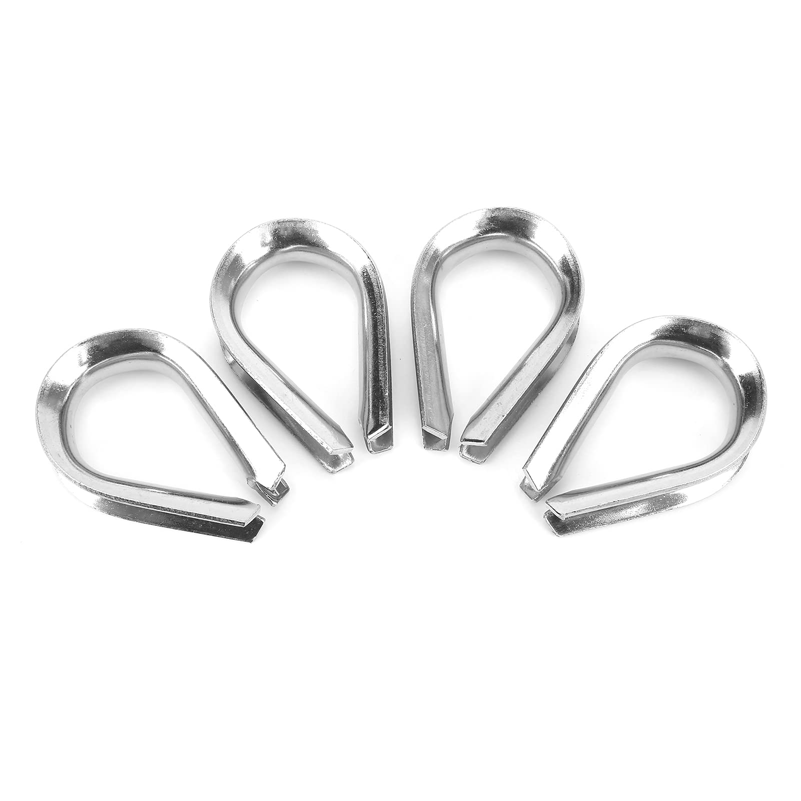 Naroote 1/2 Inch Wire Rope Thimbles - Heavy Duty Stainless Steel Cable Thimbles for Marine, Rigging & Construction - Perfect for Sailboat, Crane & Outdoor Use