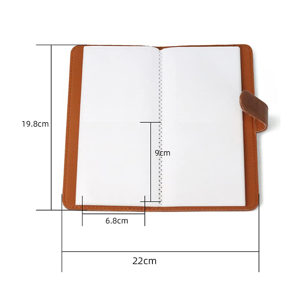 Mini Photo Album 80 Pockets - Compatible with Fujifilm Instax SQUARE SQ1/SQ20/SQ10/SQ6 & Polaroid Printer - Portable Film Wallet for Instant Photos (Black) - Perfect for Travel, Parties, and Memory Keeping