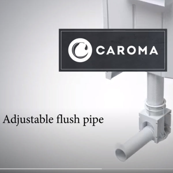 Caroma Urbane II Cleanflush Compact Wall-Faced Invisi II Toilet Suite - Space-Saving Modern Bathroom Solution for Small Homes & Apartments