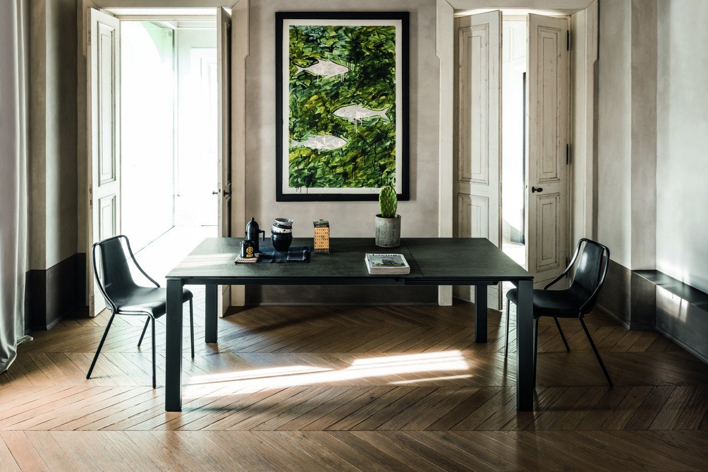 Midj Badu Dining Table with Durable Melamine Top - Perfect for Kitchen, Dining Room & Outdoor Entertaining