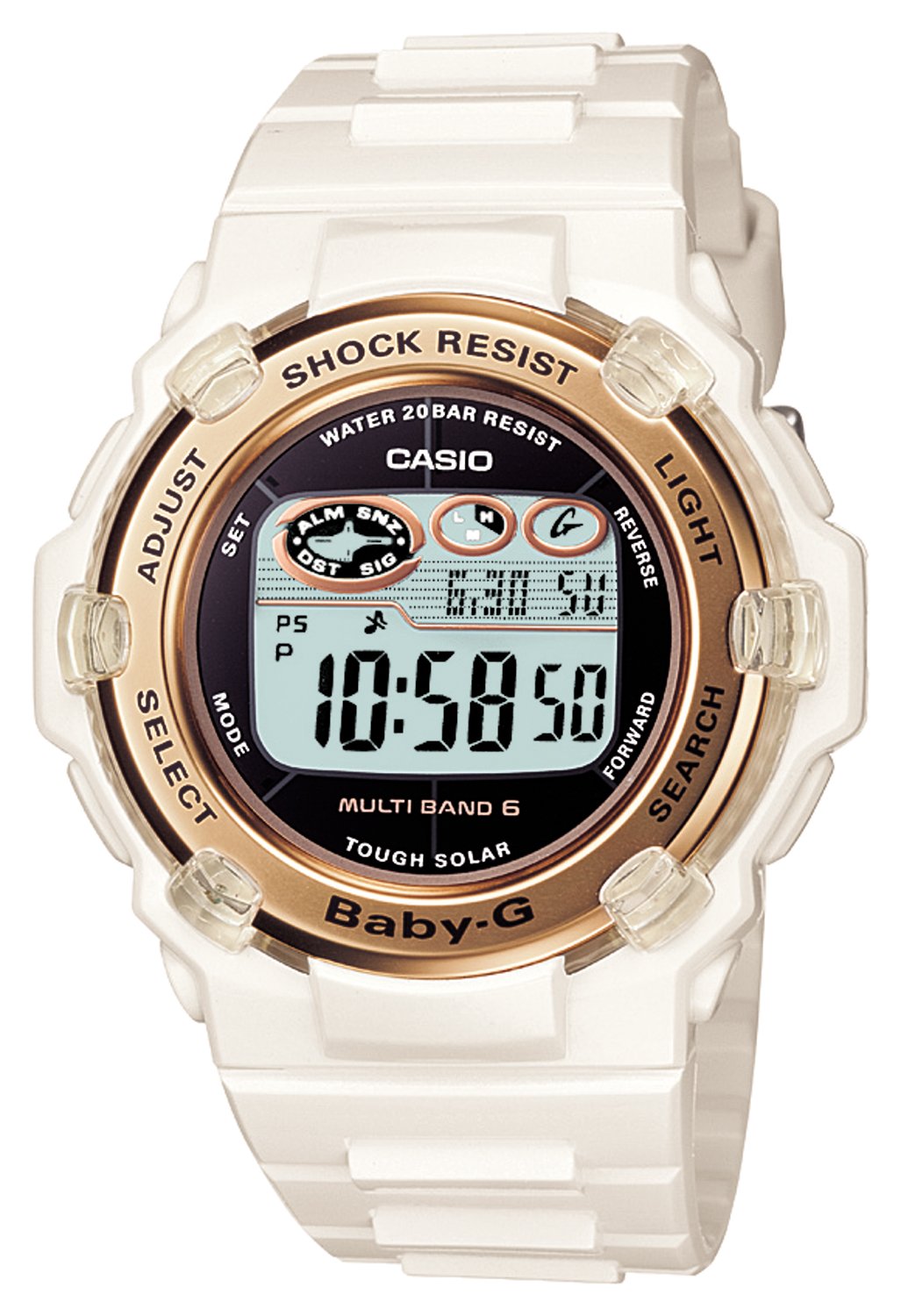 Casio Baby-G BGR3003-7A Women's Solar-Powered Digital Watch with Multiband 6 Atomic Timekeeping, Shock Resistant, 200M Waterproof - Perfect for Swimming, Diving & Outdoor Sports