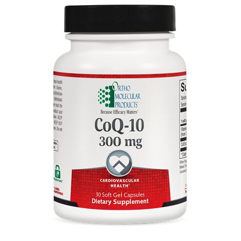 OrthoMolecular Products CoQ 10 300 MG Supplement - High Potency Coenzyme Q10 for Heart Health & Energy Support - Perfect for Cardiovascular Wellness & Anti-Aging