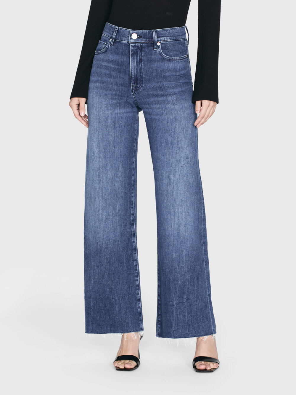 Le Slim Palazzo Raw Hem Crossings - High Waist Wide Leg Pants for Women | Perfect for Casual Wear, Office & Travel