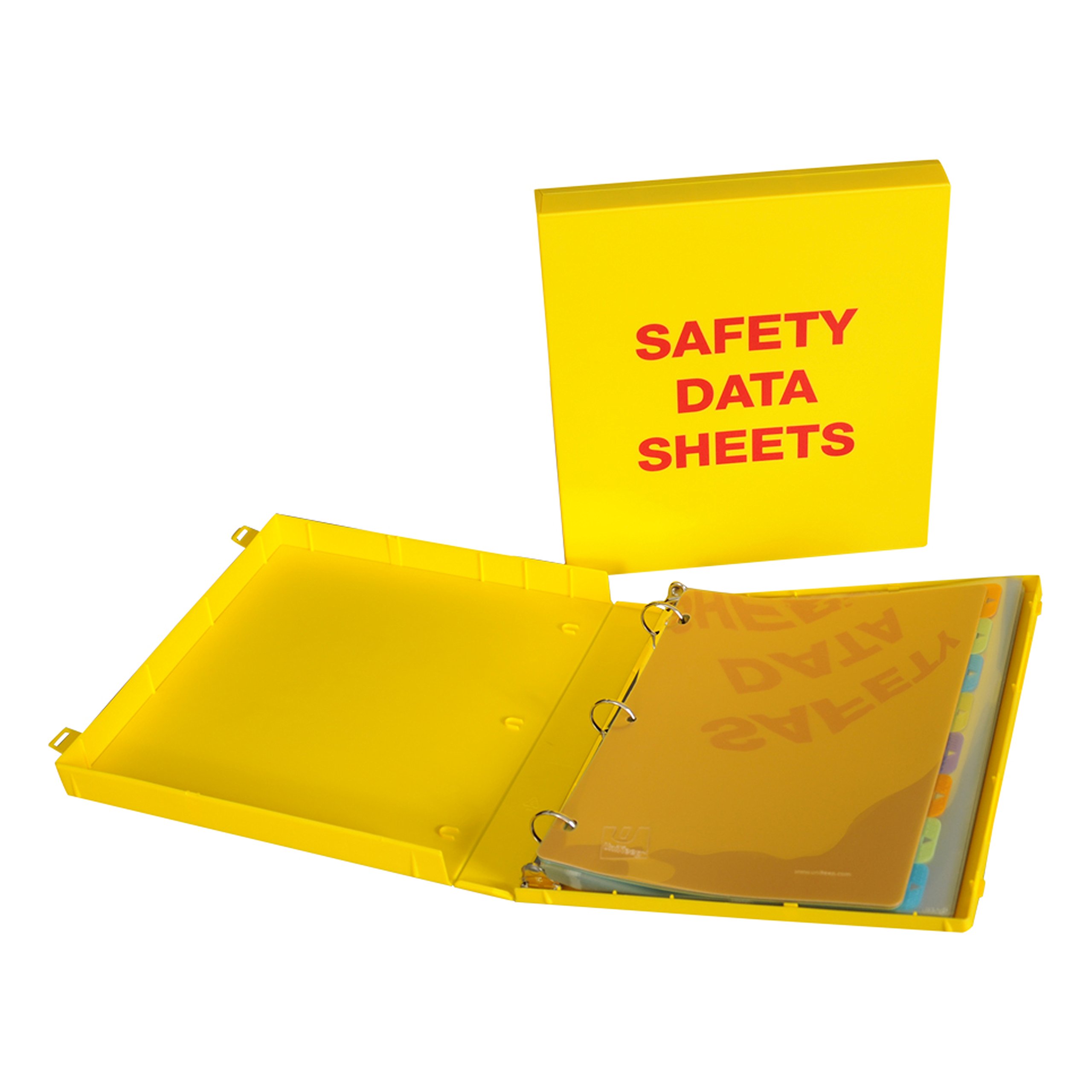 UniKeep SDS Binder with Metal Rings - Fully Enclosed Case for SDS Sheet Storage - 1.5'' Spine, Includes 20 Page Protectors & 5 Plastic Dividers - Perfect for OSHA Compliance, Workplace Safety & Chemical Documentation Organization