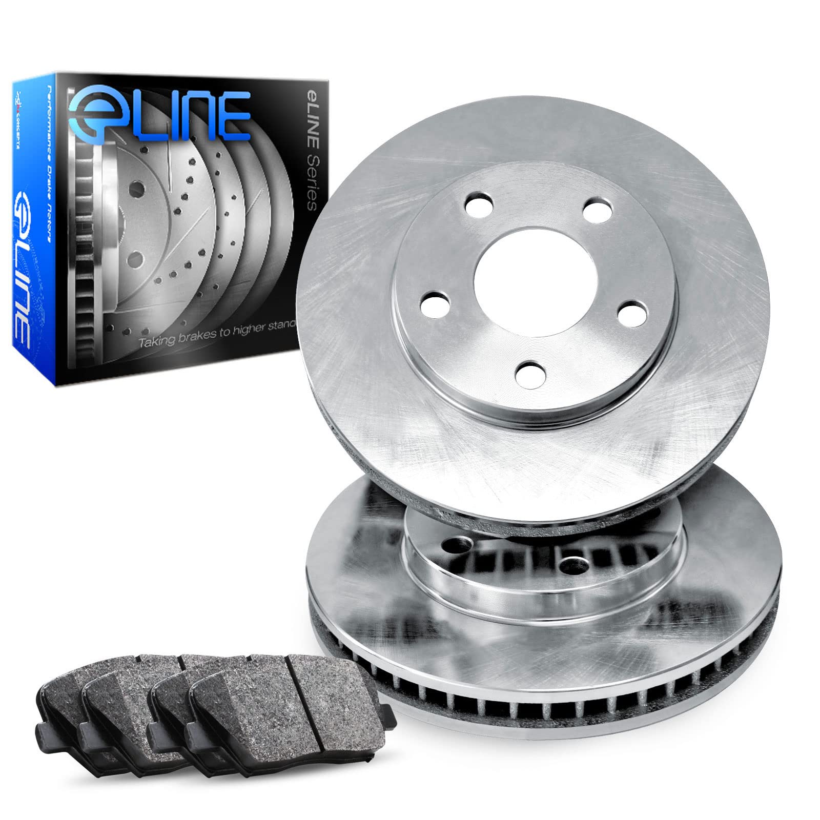 R1 Concepts Premium Ceramic Front Brake Pads and Rotors Kit - Compatible with 1983-1986 Porsche 944 | High-Performance Braking for Street & Track Use