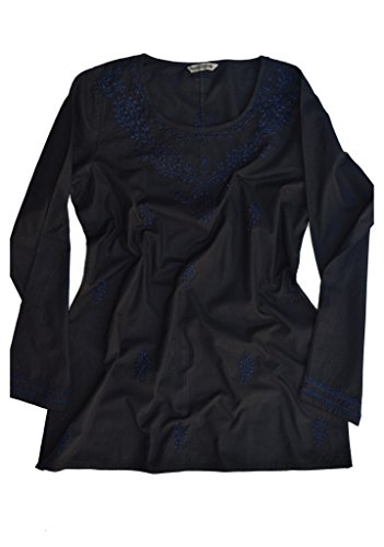Navy Embroidery on Black