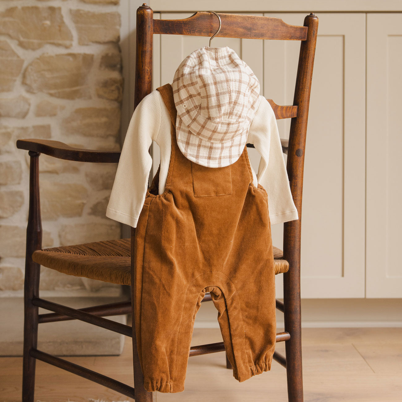 Soft Corduroy Baby Overalls for Boys & Girls - Cinnamon Brown, Adjustable Straps, Comfortable & Durable (Final Sale) - Perfect for Playdates, Daycare & Family Photos