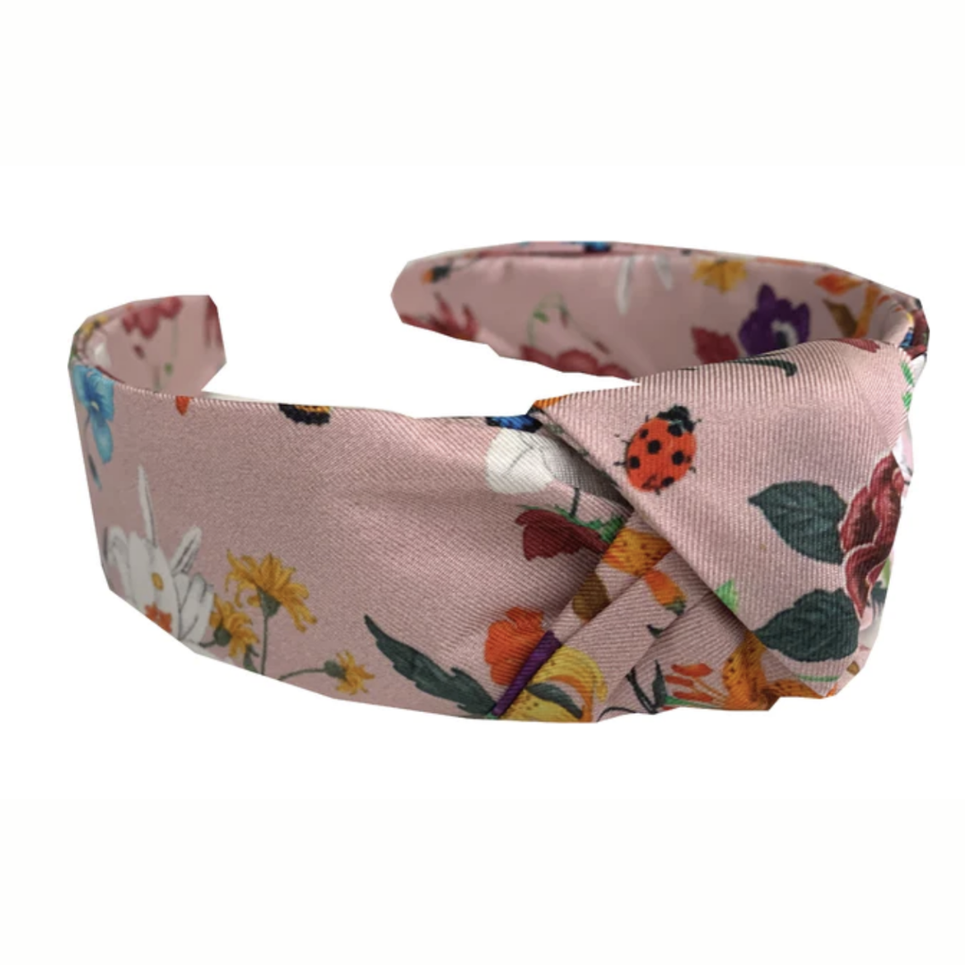 La Vie en Rose Italian Silk Headband for Women - Elegant Hair Accessory for Weddings, Parties & Everyday Wear