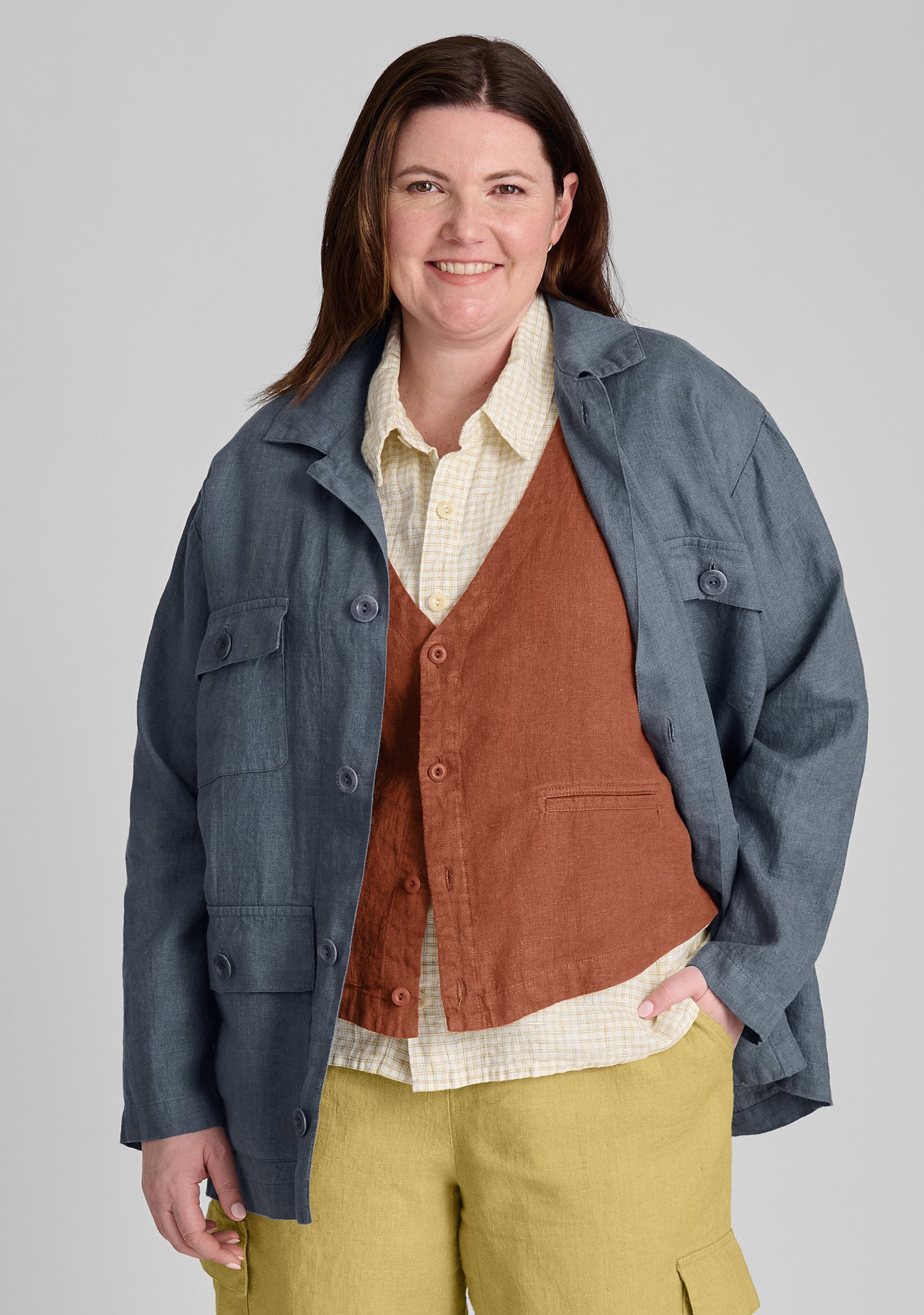 Grateful Jacket - Premium Linen Jacket for Men & Women | Lightweight Summer Blazer for Casual Outings, Beach Cover-Up & Outdoor Adventures